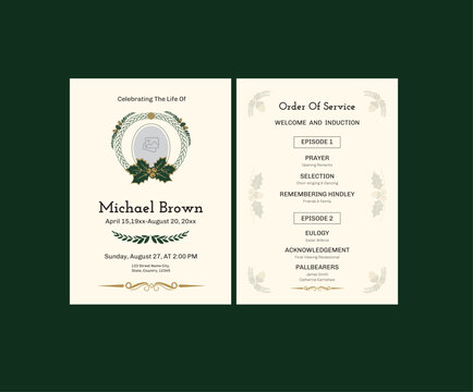 Modern Funeral Program
