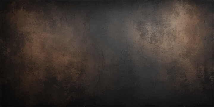 Dark Grunge Metal Wall Background with Vintage Concrete Texture Black Smoke Fog and Aged Industrial Surface Design Backdrop