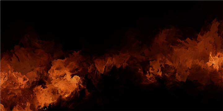 Fire in darkness creating a dramatic and intense visual effect with orange and yellow flames dancing against a black background.