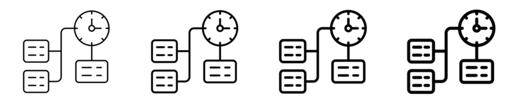 Time Allocation  Icon Set Different Style Collection