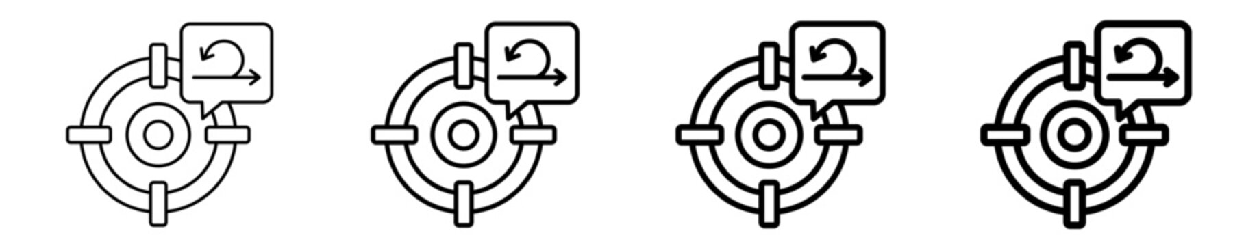 Target Loop  Icon Set Different Style Collection