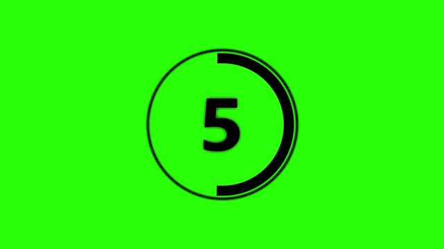 Circle countdown timer 10 seconds animation from 0 to 10 seconds, 10 Seconds countdown timer, Countdown timer, circle countdown animation for special deal Promotions.on green background