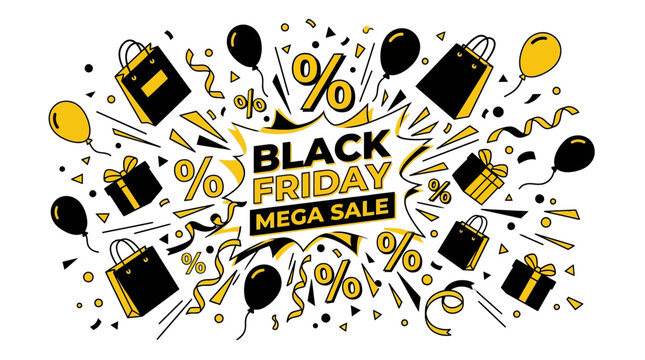 Black Friday Mega Sale Shopping Discount.