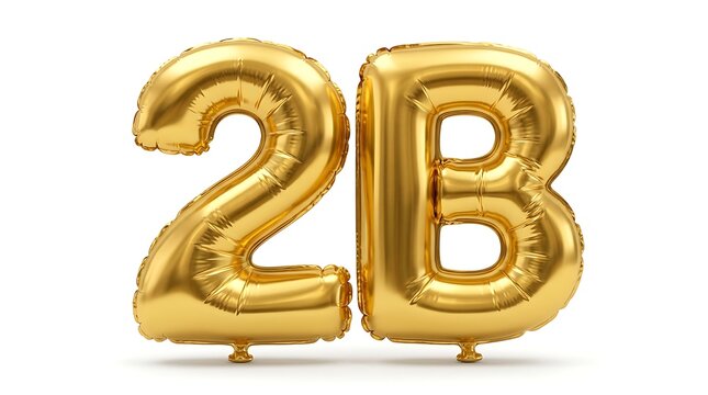 Golden shiny foil 28th birthday balloon letters
