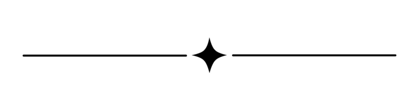 A geometric star shape with line accents