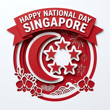 singapore national day logo on white background