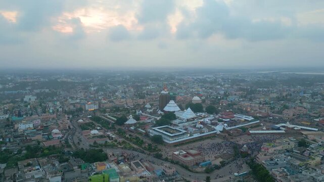 Aerial View of Sri Jagannath Temple in Puri, Odisha