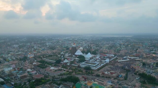 Aerial View of Sri Jagannath Temple in Puri, Odisha