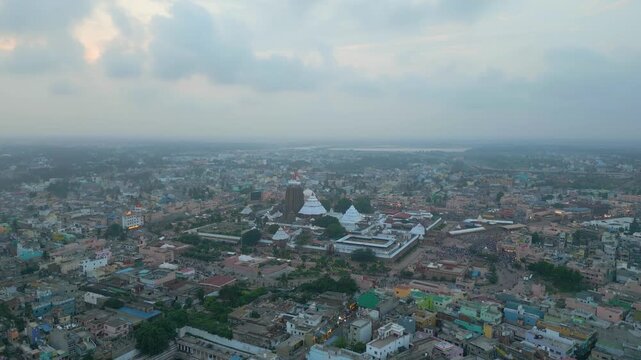 Aerial View of Sri Jagannath Temple in Puri, Odisha