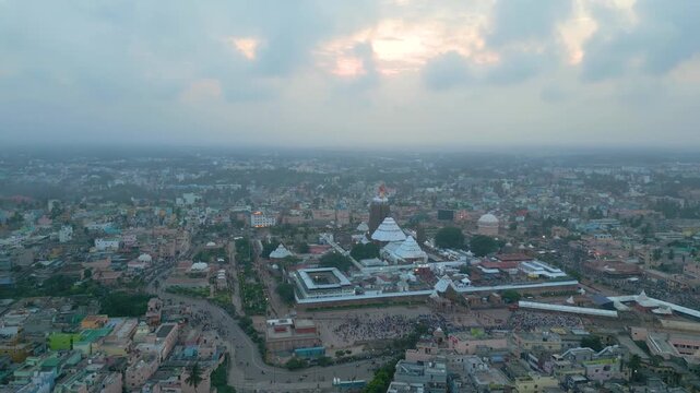 Aerial View of Sri Jagannath Temple in Puri, Odisha