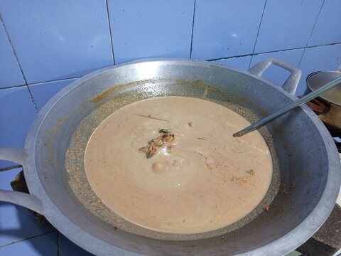 Cooking rendang sumatran indonesia asian food