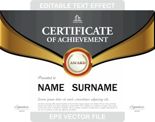 Sleek modern award template showcasing a clear white backdrop framed cleanly at the top by a smooth golden geometric arch dome ribbon. © Upik01