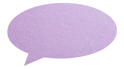 Lavender textured speech bubble, isolated on transparent background © Andrej