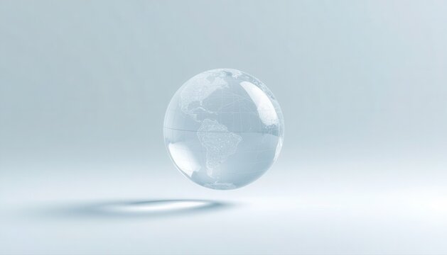  Digital technology earth globe with connecting data orbits technology connectivity communication abstract connection internet business innovation information international computer