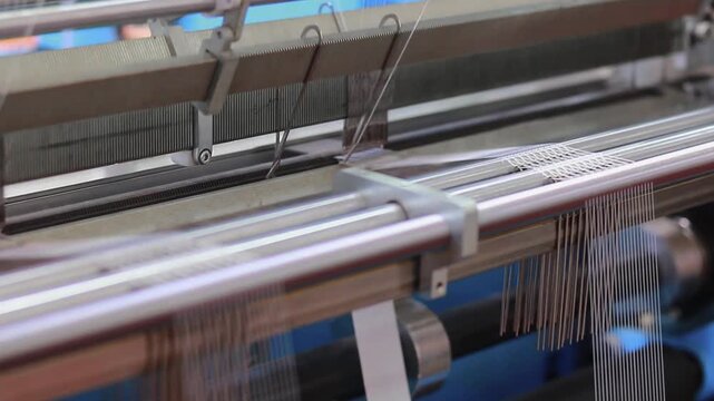 Industrial Warp Knitting Machine Producing Narrow Fabric Webbing