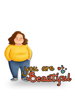 You are beautiful motivational quotes design .