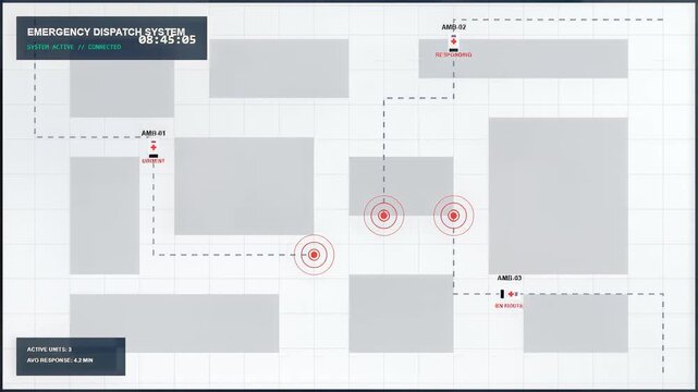 Emergency Dispatch System Dashboard with Real Time Map Tracking