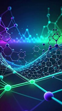 Glowing Molecular Structures Connected in a Digital Network