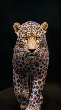 Gemstone leopard concept