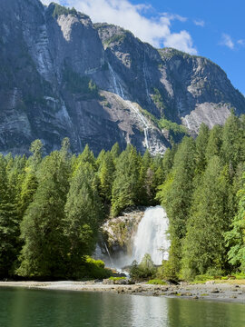 Chatterbox Waterfalls at Princess Louisa Park in British Columbia, Canada
