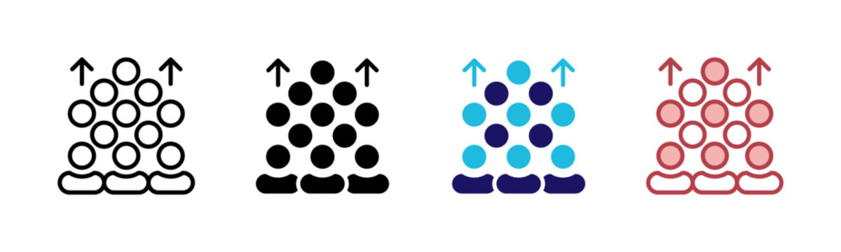 Population Density Icons, Multi Style Icon Set