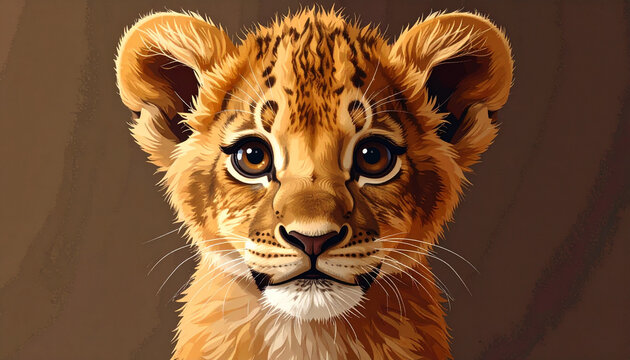 Lion cub portrait