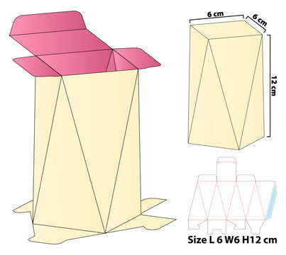 Geometric Faceted Gift Box Template
