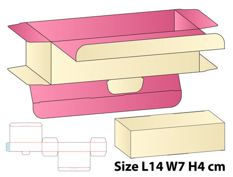 Rectangular Tuck Top Gift Box Template