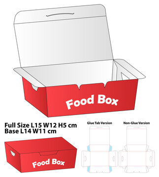 Tuck Lock Food Box Template