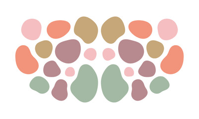 Fototapeta premium Symmetrical organic shapes icon set. Containing abstract blob elements. Vector illustration