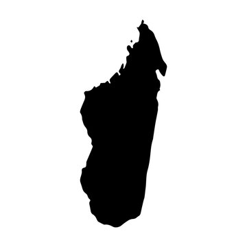 Republic of Madagascar map icon Africa logo design illustration