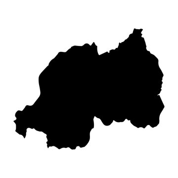 Republic of Rwanda map icon Africa logo design illustration