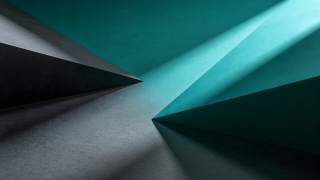 Abstract geometric shapes with light and shadow