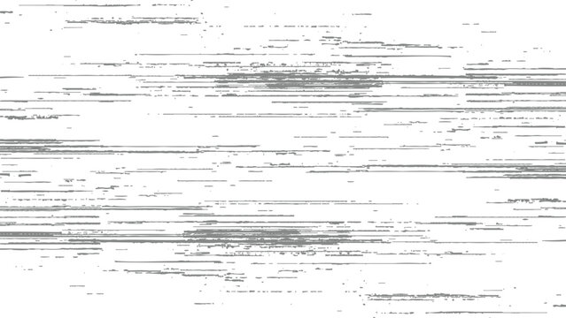 Glitchy distorted digital noise pattern with horizontal lines and pixels on screen technology error