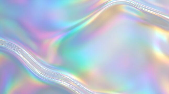 Close-up of iridescent holographic surface with shimmering rainbow colors