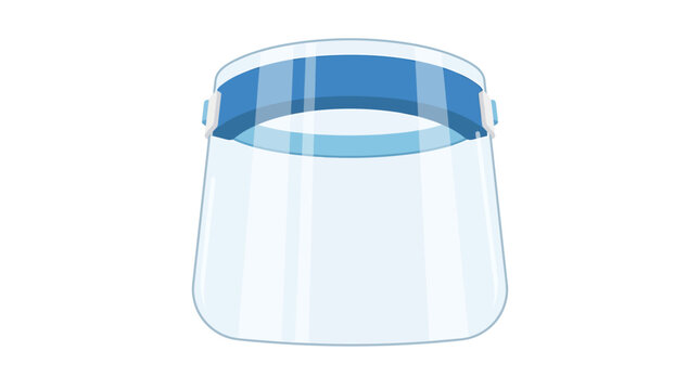 Thick Clear Plastic Face Shield Mask With Blue Foam Band