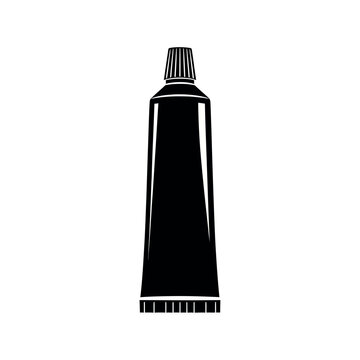 Black Toothpaste Tube Cosmetic Product.