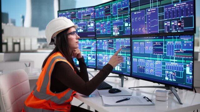 Engineer Carefully Monitors Nuclear Power Plant&rsquo;s SCADA System