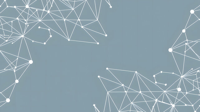 White network of connected dots and lines on a muted blue gray background connection technology abstract
