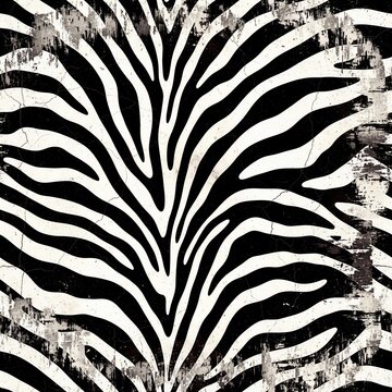 Ink-Scarred Stripes: A Monochrome Echo