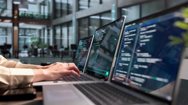 Software Developer Working On Cloud-based Coding Projects