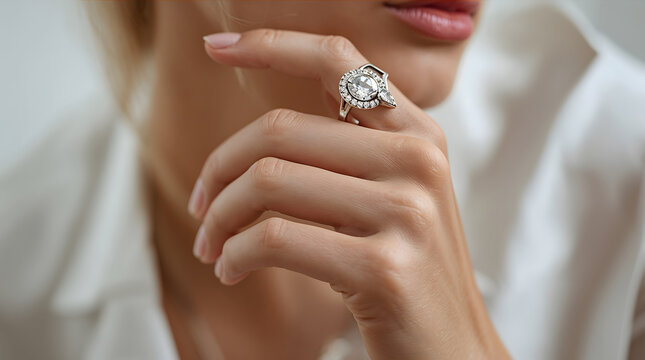 Ceramic ring tapping glass terminal for payment creates luxurious and fashionable high tech atmosphere generative AI