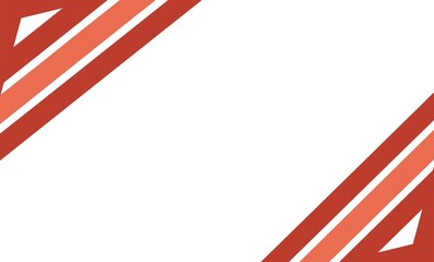 Fototapeta premium Minimalist red geometric corner border template with copy space for certificate or presentation card