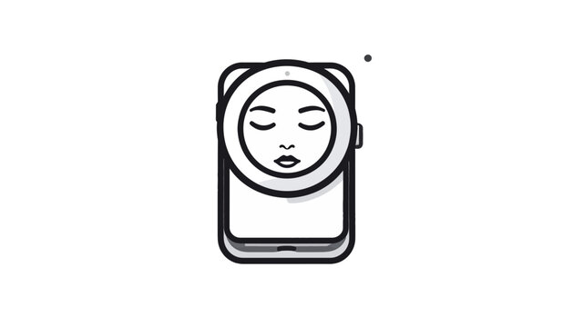 Sleeping Face on Phone Device.