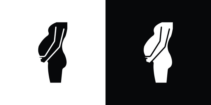 Pregnancy icon filled pictogram set. EPS10