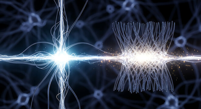 Glowing neural network connections