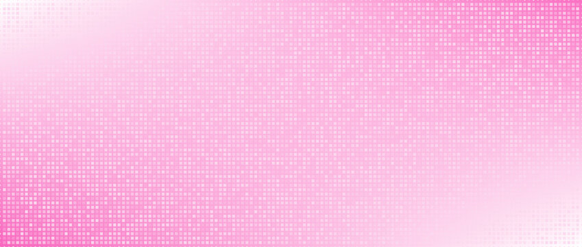 Reflective square tiles with glowing light and retro vibes. Sequin pink disco texture for dance floor, club and fashion design. Vector illustration. Eps10