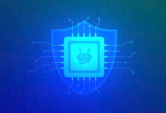 Artificial Intelligence AI for Cybersecurity concept. Machine learning, neural networks, and natural language processing NLP solutions to improve and protect network systems