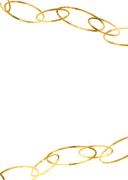 Frame of gold. Gold line sparkle luxury splatter border. Gold Foil Frame stroke Gold on transparent background. Festive with gold glitter for celebration with glowing golden. PNG