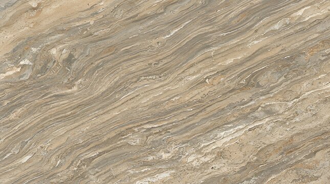 Natural beige marble stone texture with wavy dark grey veins and smooth polished surface for architectural interior wall floor cladding